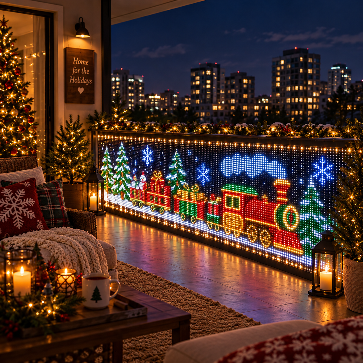 🎅💡GlowCanvas™ Smart Christmas Curtain Lights – App-Controlled DIY Animated LED Display